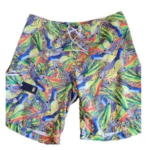 Rare Columbia PFG Swim Shorts with Bottle Opener Size 40 Bright multi color